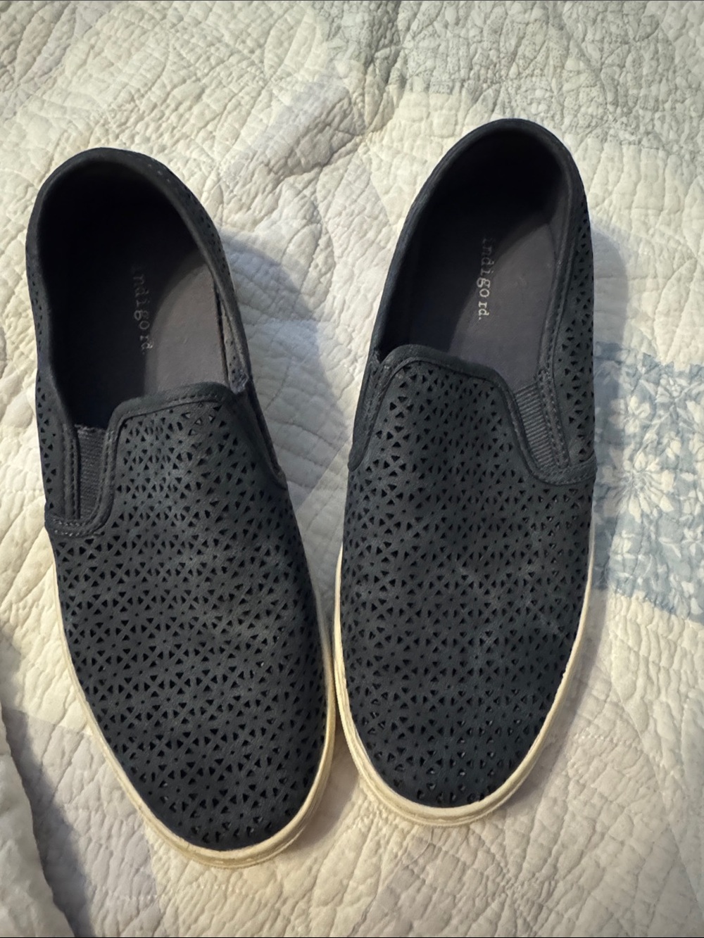 Slip-On Perforated Casual Sneakers - Black - Madewell